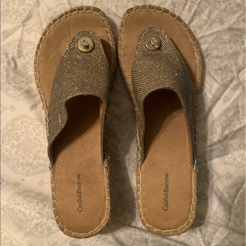 Wedge flip flops. Size 6 1/2